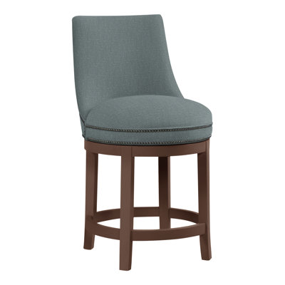 Vesper Upholstered Stool with Solid Wood Frame
