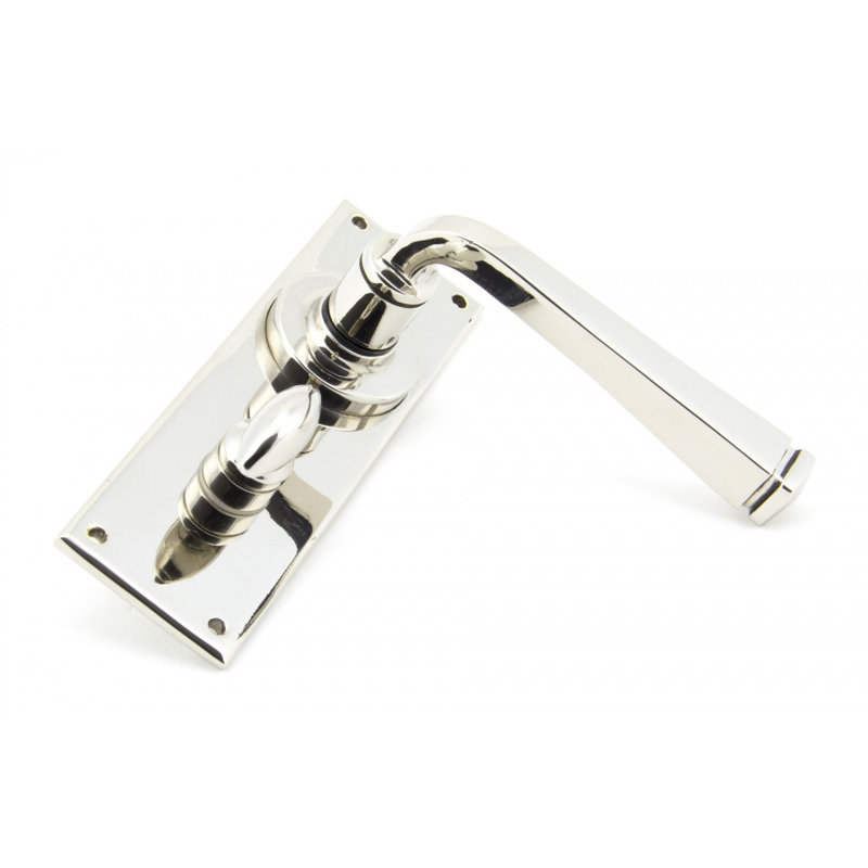 Avon Bathroom Door Handle Kit, Polished Nickel