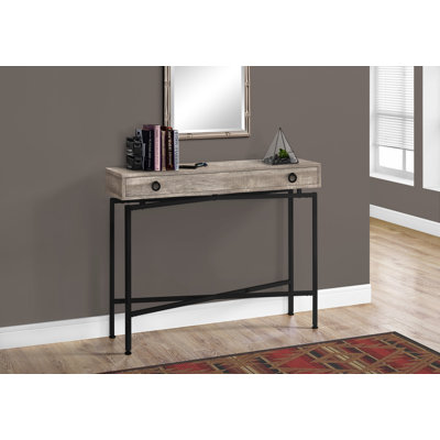 Accent Table 12"W x 42.5"D x 32.5"H Particle Board 1 Pc taupe Console