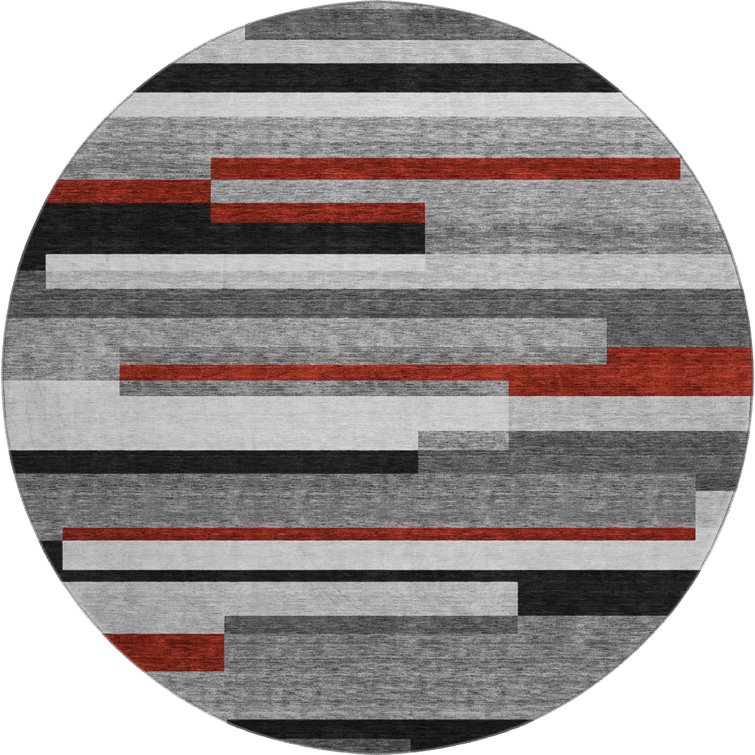 Premium Machine Washable Prisco Gray Rug
