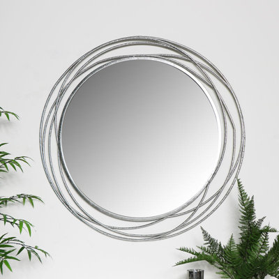Vanhoose Wood Flat Wall Mirror