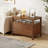 Walnut 2-Drawer Nightstand with Open Storage, 25.19"H x 32.08"W x 19.29"D-999333448