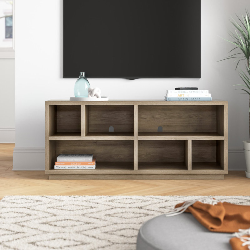 Meuble télé pour téléviseur de 75 po ou moins Bowman, Chêne gris ancien, H 25 po x L 15 po x l 70 po