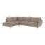 Modern L-shape Corner Sofa  with Silver Metal Legs-69378106-69378125