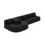 Canapé modulaire modulaire, tissu moderne rembourré avec 2 chaises longues et 5 coussins de dossier Boucle-508915219