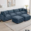 Canapé modulaire en U 130,7 po CloudHaven avec 2 repose-pieds mobiles, ensemble de canapé en chenille 4 places pour le salon, combinaison de bricolage avec mousse à mémoire de forme haute résilience-811162051