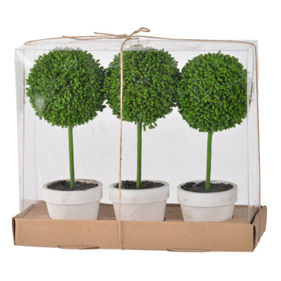 Ensemble de 4 buis artificiels en pot