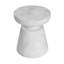 Table d'appoint d'extérieur en travertin Ponti, blanc