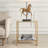 Abstract End Table with Storage