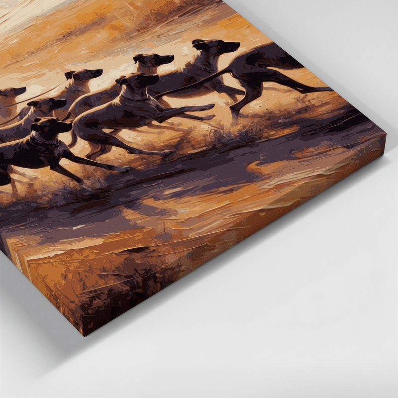 «Dogs Azawagh Brown», art mural sur toile, H 12 po x l 18 po