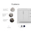 Elizabeth 72" Double Bathroom Vanity Set with Mirror-14858319-14858313
