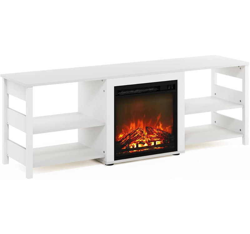  Meuble télé Classic Classic 70 po avec foyer, Blanc