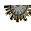 Horloge murale 19 po en verre miroir transparent doré et transparent