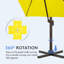 Parasol carré en porte-à-faux 120 po-1075560061