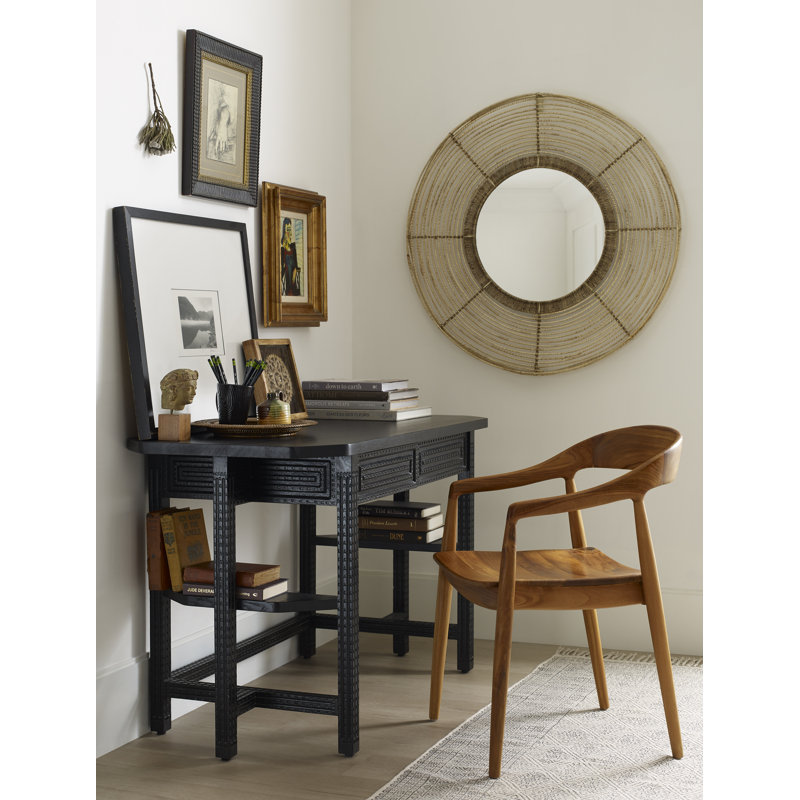 Beehive Jute Wall Mirror, Brown