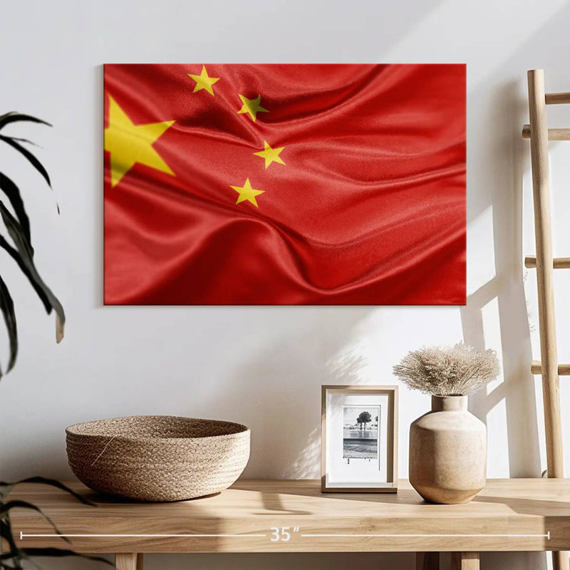 Drapeau chinois froissé