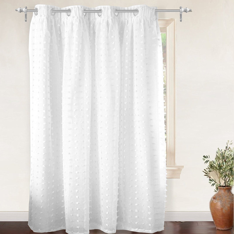 Blackout Curtain Single Panel, Off White, 52" W x 84" L