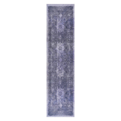 Area Rug For Dining Room - Machine Washable, Low-Pile, Foldable, Stain  Anthracite, 2'6'' X 10' Washable Non-Slip, ,