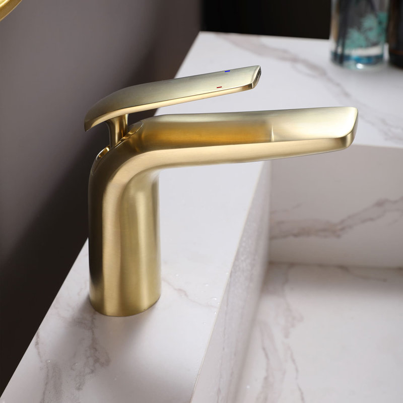 Single-handle Bathroom Faucet, Brushed Gold