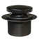 14" Black Polypropylene Tip-Toe Bathtub Leg Drain Assembly with Two-Hole Overflow