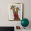 «Giraffes and Bow», toile encadrée de qualité supérieure - prête à être accrochée-1263191240-1263191242
