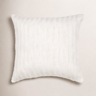 Amora Embroidered Cotton Blend Reversible Pillow Cover