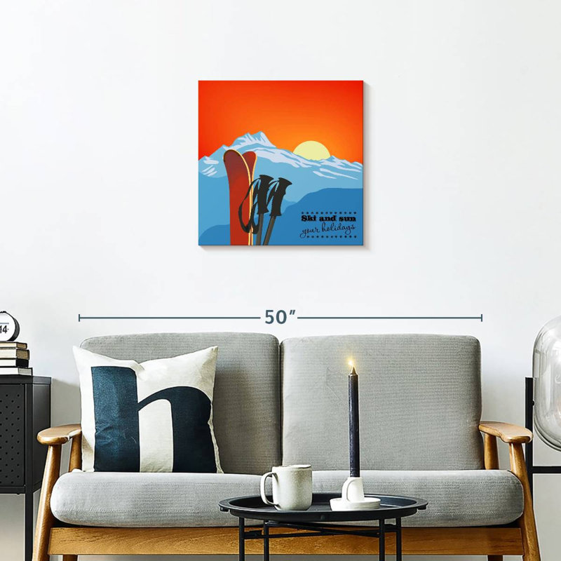 Sirci ski et soleil, H 20 po x l 20 po