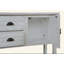 Console en bois massif avec 2 tiroirs, armoires et tablette inférieure, armoire de rangement pour salle à manger de style rétro-1677305079-1677305067-1677305078