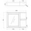 Rowland 880mm W 700mm H Surface Framed Medicine Cabinet Mirror 2 Fixed-36806554-36813465