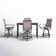 Alyne 4 - Person Metal Patio Dining Set with Rectangular Table