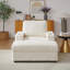 Canapé simple 42,5 po en velours côtelé - coussin de dossier + porte-gobelets + repose-pieds de rangement (canapé de salon profond)-1492508373