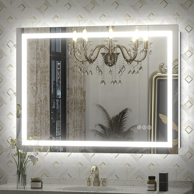 Miroir de salle de bain / de meuble-lavabo à DEL en verre trempé anti-buée certifié UL - Basics by Wayfair ™
