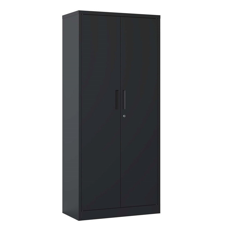 Office Storage Cabinet, Metal File Cabinet, Locking Cabinet With Doors And 3 Adjustable Shelves For Home Office, Lateral Filing Cabinet For Storage