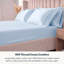 Drap-housse en satin de coton biologique certifié Dela GOTS, densité de tissage 400, coton doux à longues fibres, poche profonde de 16 po-88077804-88077809