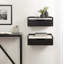 Benning Poplar Floating Shelf with Drawer-94320015