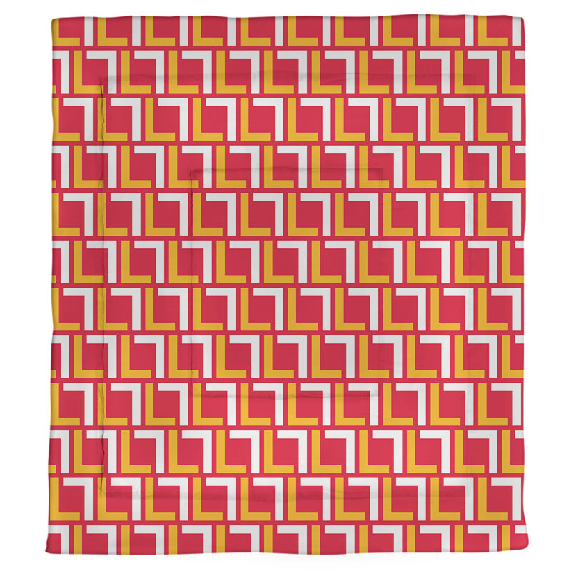 Édredon simple Kansas City Football Luxury, Édredon simple, Rouge / or / blanc