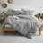 MILDLY Home essentials Super Soft Duvet Cover - 100% Washed Microfiber Comforter Cover Set 3 Pieces,Wrinkle-resistant and highly elastic-1546220864-1546220866
