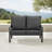 Trindle 52.12'' Wide Straight Aluminum Loveseat with Cushions-1593912230
