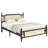 Pine Wood Platform Bed, Bed With Rattan Headboard & Footboard, Central Enhanced Bed Platform Design,No Box Spring Required-238555486