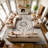 10x14 Washable Entryway Rug: Farmhouse Kitchen Hallway Rug Wide Soft Water Resistant Floor Mat for Bathroom Nursery Non Slip Indoor Carpet for Living Room Bedroom Dining Room(Beige)-1247223109