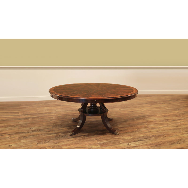 Round Mahogany Wood Dining Table