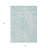 3' X 5' Aqua And Ivory Geometric Washable Indoor Outdoor Area Rug
