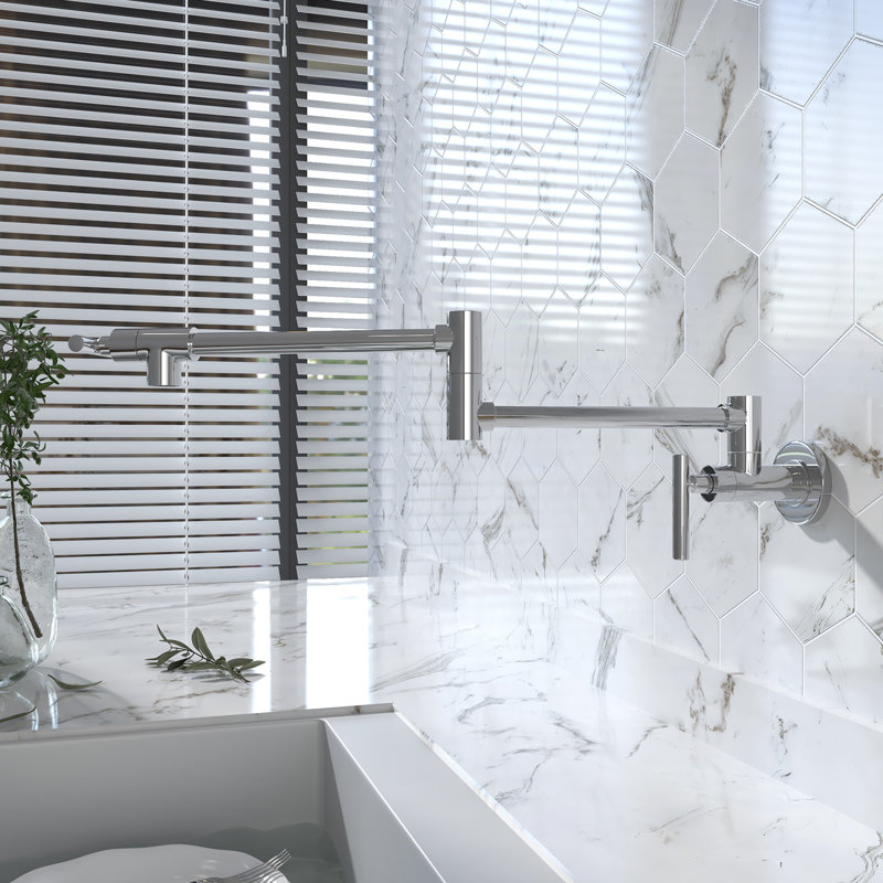 Robinet remplisseur mural, Chrome chrome