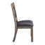 Ensemble de chaises d'appoint en cuir synthétique noir et cerisier vieilli Raphaela (ensemble de 2)