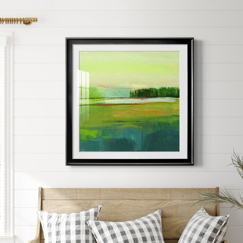 Way to Woodstock II - Peinture encadrée, H 26,5 po x l 26,5 po x P 1,5 po, Cadre noir