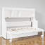 Lit escamotable simple, bureau intégré et tablettes de rangement, conception peu encombrante, maison de campagne moderne, pièce multifonctionnelle-202910838