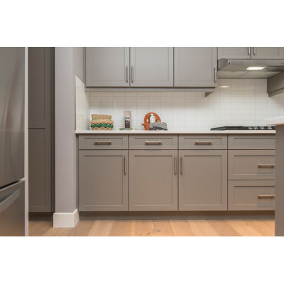 Kitchen Farmhouse Sink Base Ready-to-Assemble Cabinet 36"W x 24"D x 34.5"H in Light Grey Shaker