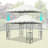 Outdoor Patio Gazebo Replacement Canopy,Double Tiered Gazebo Tent Roof Top Cover Only Greatwall Border(Frame Not Include)-111463286