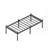 18" High Black Metal Twin Bed Frame  with Roman Style Legs-1376873840