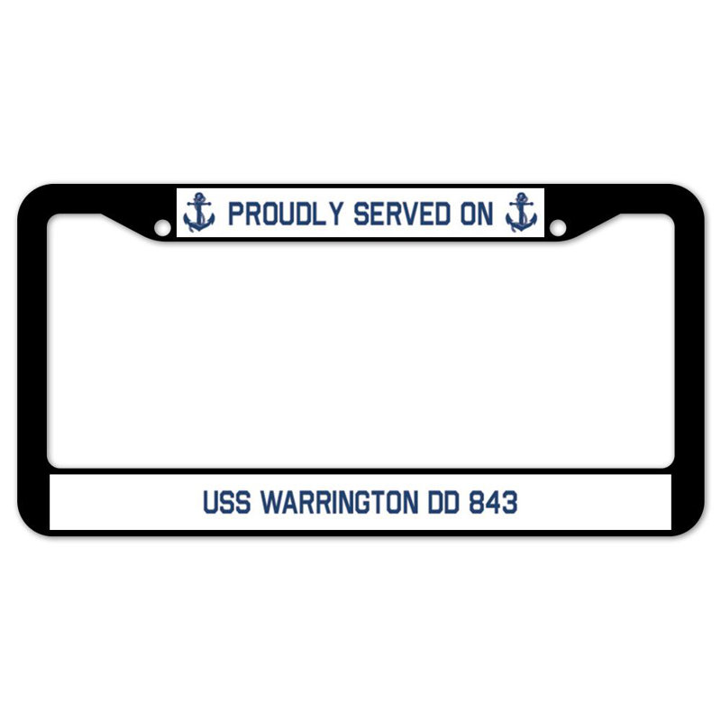 Fièrement servi sur un cadre de plaque USS Warrington DD 843